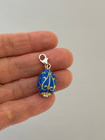 Load image into Gallery viewer, Amore La Vita Sterling Silver Enamel Blue Egg 3D Charm
