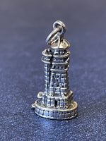 Lataa kuva Galleria-katseluun, Sterling Silver Antique Finish Lighthouse 3D Pendant Charm
