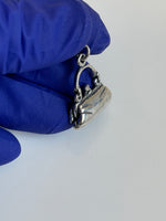 Carica l&#39;immagine nel visualizzatore di Gallery, Sterling Silver Antique Finish Purse Bag 3D Pendant Charm
