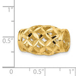 Charger l&#39;image dans la galerie, 14K Yellow Gold Barrel Bead Chain Slide Pendant Charm
