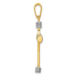 Load image into Gallery viewer, 14k Yellow Gold and Rhodium Cross Pendant Charm
