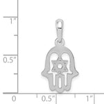 Load image into Gallery viewer, 14k White Gold Hand of Gold Star of David Pendant Charm
