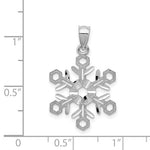 Carregar imagem no visualizador da galeria, 14k White Gold Snowflake Pendant Charm
