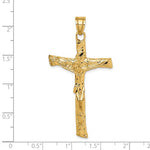 將圖片載入圖庫檢視器 14k Yellow Gold Cross Crucifix Large Pendant Charm
