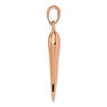 Load image into Gallery viewer, 14k Rose Gold Lucky Italian Horn 3D Pendant Charm
