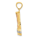 Load image into Gallery viewer, 14k Gold Tri Color Cowboy Cowgirl Floral Boot Pendant Charm
