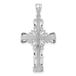 Indlæs billede til gallerivisning 14k White Gold Diamond Cut Latin Cross Pendant Charm
