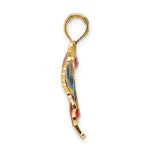 Charger l&#39;image dans la galerie, 14k Yellow Gold with Enamel Colorful Butterfly Pendant Charm
