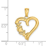 Load image into Gallery viewer, 14K Yellow Gold Mom Heart Pendant Charm

