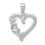 Load image into Gallery viewer, 14K White Gold Mom Heart Pendant Charm
