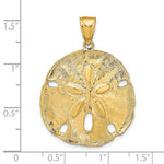Φόρτωση εικόνας στο εργαλείο προβολής Συλλογής, 14k Yellow Gold Large Sand Dollar Pendant Charm
