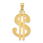 Lataa kuva Galleria-katseluun, 14k Yellow Gold Dollar Sign or Symbol Pendant Charm
