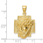 Load image into Gallery viewer, 14k Yellow Gold Jesus Face Head Pendant Charm
