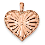 Indlæs billede til gallerivisning 14k Rose Gold 14k White Gold Heart Reversible Pendant Charm
