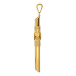 Afbeelding in Gallery-weergave laden, 14k Yellow Gold Cross Polished 3D Hollow Pendant Charm 53mm x 28mm
