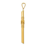 Load image into Gallery viewer, 14k Yellow Gold Cross Polished 3D Hollow Pendant Charm 49mm x 28mm

