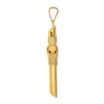 Load image into Gallery viewer, 14k Yellow Gold Cross Polished 3D Hollow Pendant Charm 42mm x 20mm
