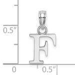 Load image into Gallery viewer, 14K White Gold Uppercase Initial Letter F Block Alphabet Pendant Charm
