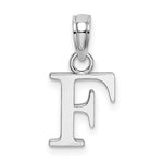 Afbeelding in Gallery-weergave laden, 14K White Gold Uppercase Initial Letter F Block Alphabet Pendant Charm
