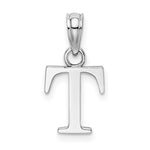 Load image into Gallery viewer, 14K White Gold Uppercase Initial Letter T Block Alphabet Pendant Charm
