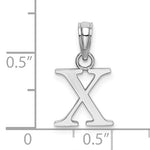 Load image into Gallery viewer, 14K White Gold Uppercase Initial Letter X Block Alphabet Pendant Charm
