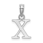 Load image into Gallery viewer, 14K White Gold Uppercase Initial Letter X Block Alphabet Pendant Charm
