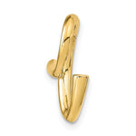 Carregar imagem no visualizador da galeria, 14k Yellow Gold Initial Letter E Cursive Chain Slide Pendant Charm

