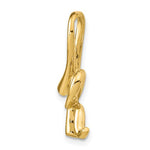 Załaduj obraz do przeglądarki galerii, 14k Yellow Gold Initial Letter K Cursive Chain Slide Pendant Charm

