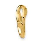Charger l&#39;image dans la galerie, 14k Yellow Gold Initial Letter V Cursive Chain Slide Pendant Charm

