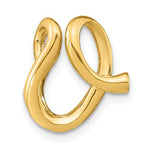 Indlæs billede til gallerivisning 14k Yellow Gold Initial Letter V Cursive Chain Slide Pendant Charm
