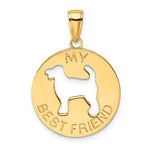 Load image into Gallery viewer, 14k Yellow Gold My Best Friend Dog Puppy Cut Out Pendant Charm
