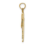 Load image into Gallery viewer, 14k Yellow Gold Enamel Pepperoni Pizza Slice Pendant Charm
