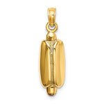 Load image into Gallery viewer, 14k Yellow Gold Enamel Hotdog with Bun 3D Pendant Charm
