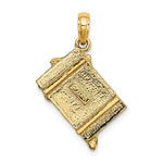 Load image into Gallery viewer, 14k Yellow Gold Enamel Sushi Plate 3D Pendant Charm

