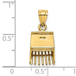 Carica l&#39;immagine nel visualizzatore di Gallery, 14k Yellow Gold Cranberry Scoop 3D Pendant Charm
