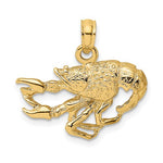 Load image into Gallery viewer, 14k Yellow Gold Crawfish Pendant Charm
