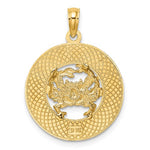 Load image into Gallery viewer, 14k Yellow Gold Jamaica Island Crab Travel Pendant Charm
