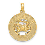Load image into Gallery viewer, 14k Yellow Gold Jamaica Island Crab Travel Pendant Charm
