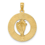 Afbeelding in Gallery-weergave laden, 14k Yellow Gold Jamaica Island Conch Shell Seashell Travel Pendant Charm
