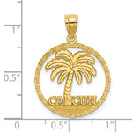Φόρτωση εικόνας στο εργαλείο προβολής Συλλογής, 14k Yellow Gold Cancun Mexico Palm Tree Pendant Charm
