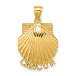 Φόρτωση εικόνας στο εργαλείο προβολής Συλλογής, 14k Yellow Gold Cancun Mexico Scallop Shell Clamshell Seashell Pendant Charm
