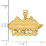 將圖片載入圖庫檢視器 14k Yellow Gold Cancun Mexico Cruise Ship Travel Vacation Pendant Charm
