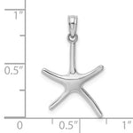 Load image into Gallery viewer, 14k White Gold Starfish Pendant Charm

