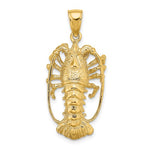 Load image into Gallery viewer, 14k Yellow Gold Lobster Large Pendant Charm

