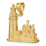 Lataa kuva Galleria-katseluun, 14k Yellow Gold Cape Cod Lighthouse 3D Pendant Charm

