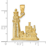 画像をギャラリービューアに読み込む, 14k Yellow Gold Cape Cod Lighthouse 3D Pendant Charm
