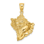 Load image into Gallery viewer, 14k Yellow Gold Conch Shell Seashell 2D Pendant Charm
