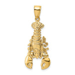 Load image into Gallery viewer, 14k Yellow Gold Lobster Large Moveable Pendant Charm

