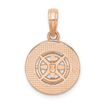 이미지를 갤러리 뷰어에 로드 , 14k Rose White Gold Two Tone Nautical Compass Medallion Pendant Charm
