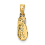 Kép betöltése a galériamegjelenítőbe: 14k Yellow Gold Jamaica Small Flip Flop Sandal Slipper Pendant Charm
